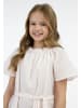 myMo KIDS Kleid in Weiss Pinkorange Punkte