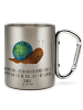 Mr. & Mrs. Panda Thermobecher Schnecke Sir mit Spruch in Silber