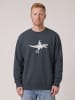 wat? Apparel Sweatshirt Astronaut on T-Rex in India Ink Grey