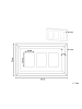 Beliani Fotorahmen MAKENI in Silber/Beige/Messing - (W) 50 x (H) 32 x (L) 5 cm