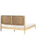 Beliani Doppelbett BRUNEMONT in Braun - (W) 187 x (H) 110 x (L) 208 cm
