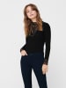 ONLY Design Longsleeve mit Spitze ONLTILDE LACE TOP Oberteil in Schwarz