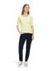 Betty Barclay Basic Shirt mit Rippenstruktur in Cream/Green