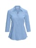 GOLDNER Kurzgröße:  Bluse Stretchbequeme Bluse mit Baumwolle in bleu