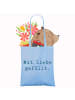 Mr. & Mrs. Panda Schultasche Spruch Tragetasche Liebe mit Spruch in Sky Blue