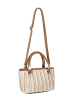 Usha Women Eco-Leather Zip-Up Handbag in Offwhite