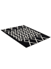 Kayoom Wohnzimmer Teppich – Kurzflorteppich Lina 425 120 x 170 cm in schwarz - creme - rechteckig