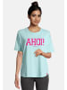 Salzhaut Shirt LEEV-AHOI in Aqua-Neon Pink