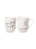 Villeroy & Boch 2er Set Kaffeebecher Ostern Statement 280 ml weiß in weiß