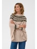 Cream Poncho CRCherrie Loose fit in Ancient Scroll Jaquard