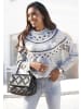 LASCANA Norwegerpullover in grau meliert