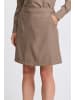 b. young BYMMIDDE SHORT SKIRT - LIGHT WOVEN A-shape in Walnut Melange