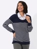 WITT WEIDEN 2-in-1-Pullover in marine-ecru-gemustert