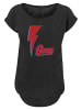 F4NT4STIC Long Cut T-Shirt David Bowie Red Bolt in schwarz