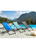 Beliani Gartenliege LOCRI II in Blau/Schwarz - (W) 60 x (H) 79 x (L) 95 cm