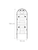 relaxdays 2 x Rankgitter in Schwarz - (B)50 x (H)150 cm