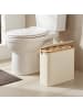 relaxdays Toilettenpapier Aufbewahrung in Beige - (B)43 x (H)38 x (T)17 cm
