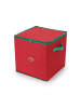 relaxdays Weihnachtskugel-Aufbewahrungsbox in Rot/ Grün - (B)33 x (H)33 x (T)33 cm
