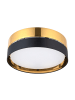 Licht-Erlebnisse Deckenlampe Ø 45 x (H)17 cm in Schwarz GoldSchwarz Gold