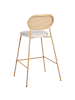 Beliani 2-tlg Barhocker ADAVER in Braun/Beige