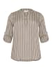 KAFFE curve Langarm-Bluse KCsida Regular fit in Elephant Skin / Beige Stripe