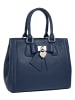 Cluty Handtasche Solcuore echt Leder in blau