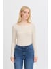 ICHI Langarm IHCELLA Tight fit in Oatmeal stripe