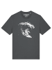 wat? Apparel T-Shirt Surfing Spaceman in Grau