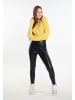 myMo Damen Cropped Strickjacke in Hellgelb