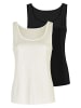 Nina von C. 2er Pack Achseltop in schwarz-champagner