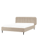 Beliani Doppelbett BRIN in Beige/Schwarz - (W) 174 x (H) 102 x (L) 215 cm