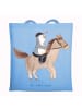 Mr. & Mrs. Panda Einkaufstasche Pferd Reiten ohne Spruch in Sky Blue