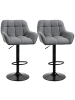 HOMCOM Barhocker in Hellgrau 57,5L x 52,5B x 114H cm