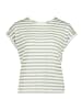 BETTY & CO Ringelshirt mit Rundhalsausschnitt in Cream/Green