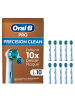 Oral-B Aufsteckbürsten "Pro - Precision Clean" in Weiß (10er-Box)