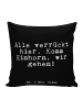 Mr. & Mrs. Panda Kissen Alle verrückt hier. Komm... mit Spruch in Schwarz