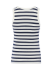 IPURI Tanktop in ecru marine - 0002