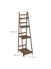 relaxdays Blumentreppe in Dunkelbraun - (B)41 x (H)160 x (T)49 cm