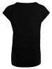 F4NT4STIC Extended Shoulder T-Shirt Gitarre Herzschlag design in schwarz