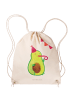 Mr. & Mrs. Panda Drawstring Bag Avocado Geburtstag ohne Spruch in Creme