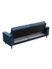 58 aufm Kessel SOFA 3-Sitzer mit Bettfunktion Kaycee Samtvelours dunkelblau