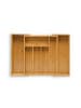 relaxdays Besteckkasten in Natur - (B)29 - 48 x (H)5 x (T)34 cm