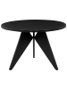Beliani Runder Tisch OLMETTO in Schwarz - (W) 110 x (H) 74 x (L) 83 cm