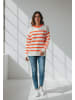 Salzhaut Sweatshirt VERBAAST in Fiery Coral - Offwhite
