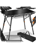 tectake Aluminium Klapptisch - faltbar, wetterfest, 90 x 52 x 47 - 70 cm