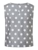 More & More kurzes Blusentop, gepunktet in various dots print new silver grey offwhite