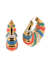 IZIA Women Hoop Earrings in Rose Gold Multicolor