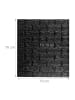 relaxdays 5er-Set: Wandpaneele Steinoptik in Schwarz - 78 x 70 cm