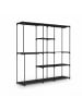 relaxdays Garderobe in Schwarz - (B)182 x (H)182 x (T)43 cm