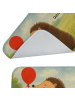 Mr. & Mrs. Panda Duschmatte Igel Luftballon Design mit Spruch in Weiß